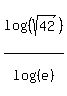 log%28%28sqrt%2842%29%29%29%2Flog%28%28e%29%29