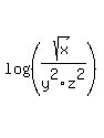 log%28%28sqrt%28x%29%2Fy%5E2z%5E2%29%29