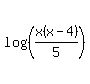 log%28%28x%28x-4%29%2F5%29%29%29=0