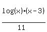 log%28%28x%29%29%28x-3%29%2F%2811%29%29
