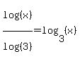 log%28%28x%29%29%2Flog%28%283%29%29+=+log%283%2C+%28x%29%29