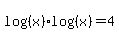 log%28%28x%29%29log%28%28x%29%29=4