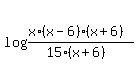 log%28%28x%2A%28x-6%29%2A%28x%2B6%29%29%2F%2815%28x%2B6%29%29%29