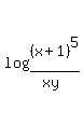 log%28%28x%2B1%29%5E5%2F%28xy%29%29