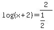 log%28%28x%2B2%29%29=2%2F%281%2F2%29