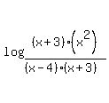 log%28%28x%2B3%29%28x%5E2%29%2F%28%28x-4%29%28x%2B3%29%29%29