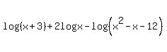 log%28%28x%2B3%29%29%2B2log%28x%29-log%28%28x%5E2-x-12%29%29%29