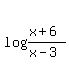 log%28%28x%2B6%29%2F%28x-3%29%29