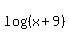 log%28%28x%2B9%29%29