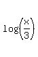 log%28%28x%2F3%29%29
