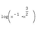 log%28%28x%5E%28-1%29%2Ax%5E%283%2F2%29%29%29