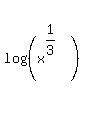 log%28%28x%5E%281%2F3%29%29%29