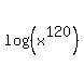 log%28%28x%5E120%29%29