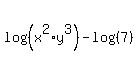 log%28%28x%5E2%2Ay%5E3%29%29+-+log%28%287%29%29