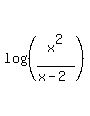 log%28%28x%5E2%2F%28x-2%29%29%29