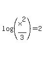 log%28%28x%5E2%2F3%29%29=2