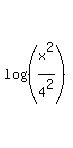 log%28%28x%5E2%2F4%5E2%29%29