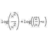 log%28%28x%5E2%2Fx%5E2%29%29+%2B+log+%28%28%282%2Fx%29x%29%29