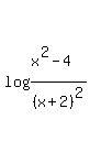 log%28%28x%5E2+-+4%29+%2F+%28x+%2B+2%29%5E2%29