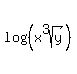 log%28%28x%5E3sqrt%28y%29%29%29