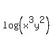 log%28%28x%5E3y%5E2%29%29