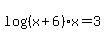 log%28%28x+%2B+6%29%2Ax%29+=+3