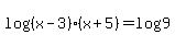 log%28%28x-3%29%2A%28x%2B5%29%29+=+log%289%29