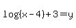 log%28%28x-4%29%29%2B3=y