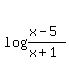 log%28%28x-5%29%2F%28x%2B1%29%29