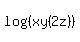 log%28%28xy%282z%29%29%29