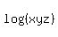 log%28%28xyz%29%29