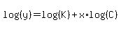 log%28%28y%29%29=log%28%28K%29%29%2Bx%2Alog%28%28C%29%29