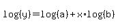 log%28%28y%29%29=log%28%28a%29%29%2Bx%2Alog%28%28b%29%29