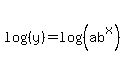 log%28%28y%29%29=log%28%28ab%5Ex%29%29