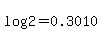 log%28+2%29+=+0.3010
