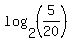 log%28+2%2C+%285%2F20%29%29+