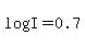 log%28+I%29=0.7