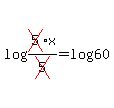 log%28+cross%285%29x%2Fcross%285%29%29+=+log+%2860%29