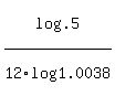 log%28.5%29%2F12log%281.0038%29