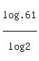 log%28.61%29%2Flog%282%29