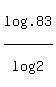 log%28.83%29%2Flog%282%29