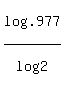 log%28.977%29%2Flog%282%29