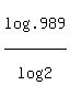log%28.989%29%2Flog%282%29