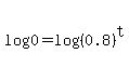 log%280%29=log%28%280.8%29%5Et%29+