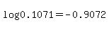 log%280.1071%29+=+-0.9072