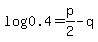 log%280.4%29+=+p%2F2+-+q