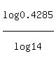 log%280.4285%29%2Flog%2814%29