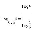 log%280.5%2C4%29+=+log%284%29%2Flog%281%2F2%29