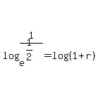 log%281%2Fe%5E%281%2F2%29+%29=log%28%281%2Br%29%29