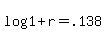 log%281+%2B+r%29+=+.138